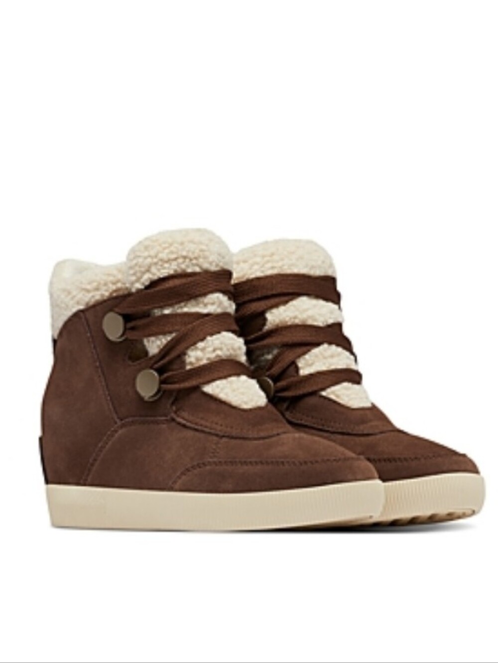 Sorel Out N About Cozy Wedge Tobacco, Natural Boots 6.5